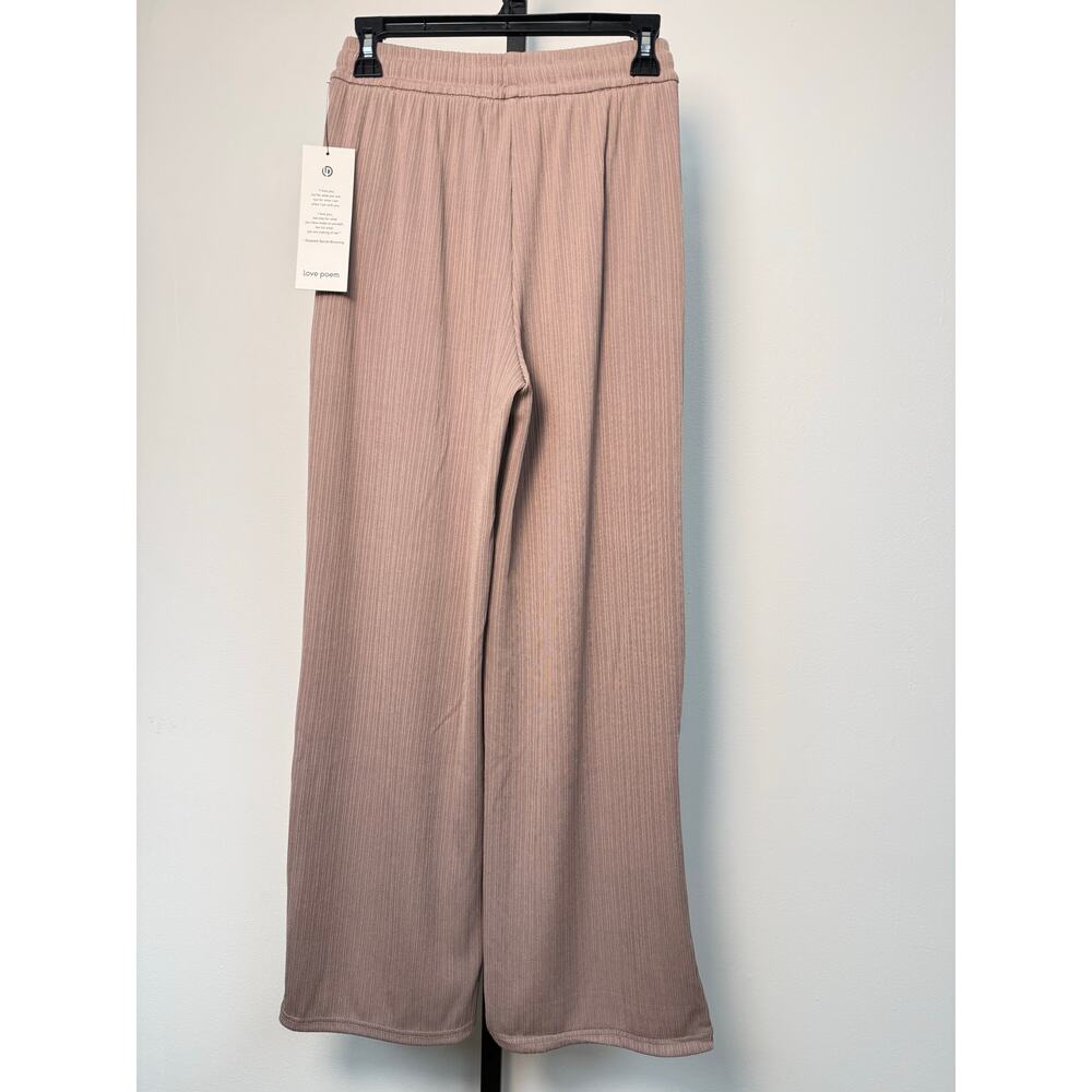 Ribbed High-rise Drawstring Wide Leg Pants - Picture 7 of 8